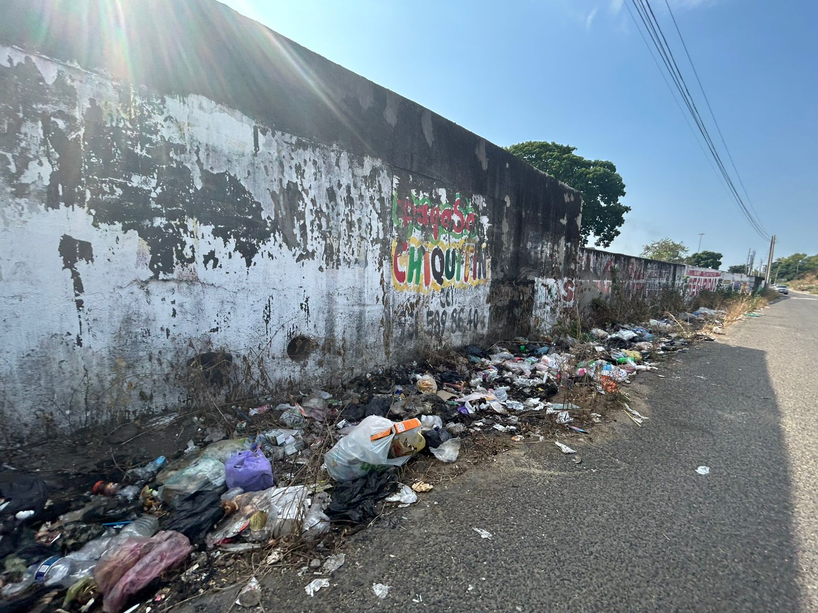Acceso a las Américas convertido en un basurero - Noticias Voz e Imagen ...